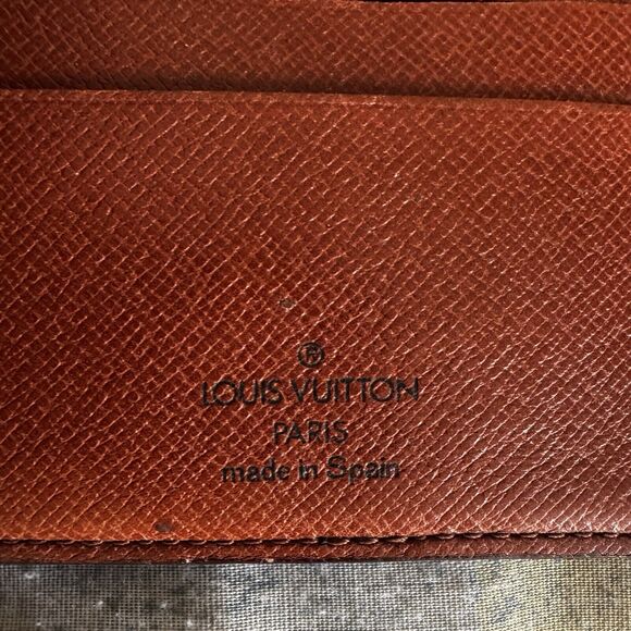 Louis Vuitton LV Brown Bifold Leather Monogram Vintage Men's Wallet - Picture 7 of 12